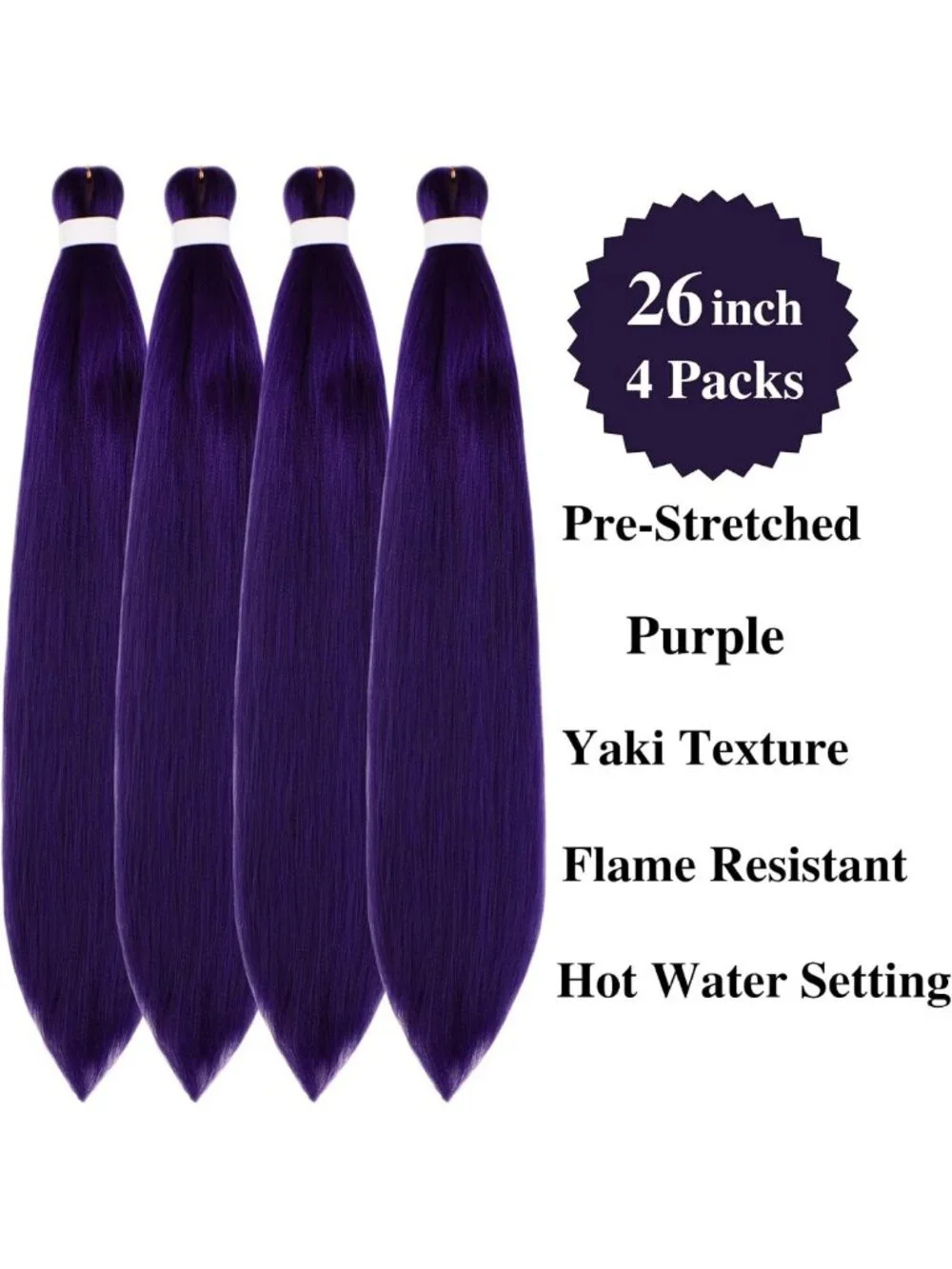 Purple Boho Pre-Stretched Curly Deep Wave Braiding Hair - Trendy & Versatile